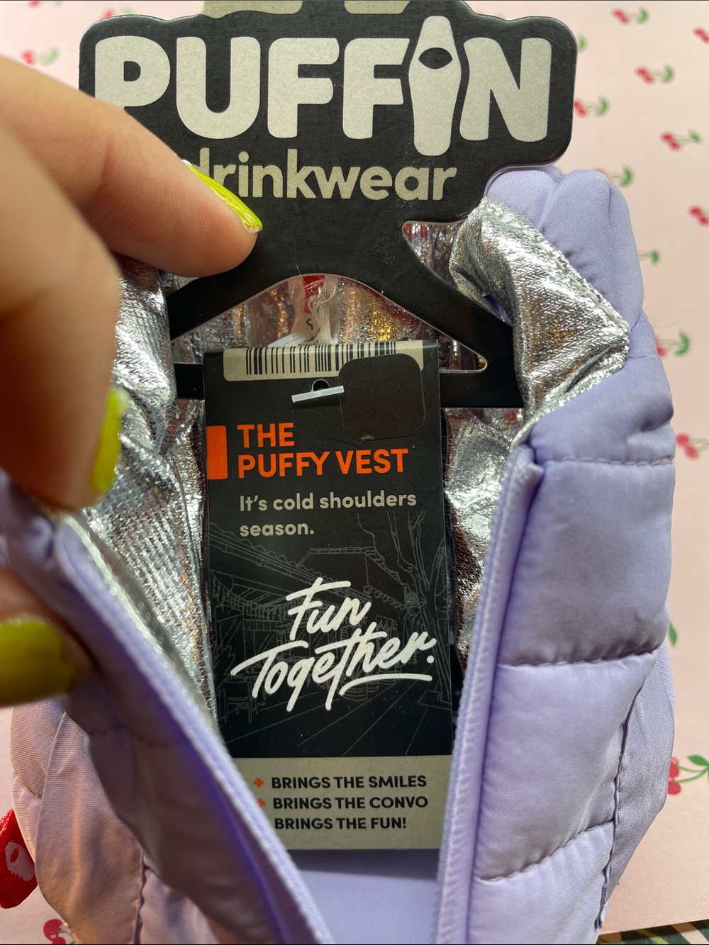 Puffin Drinkwear Lavandear Puffy Jacket Beverage Insulator - Picture 4 of 7